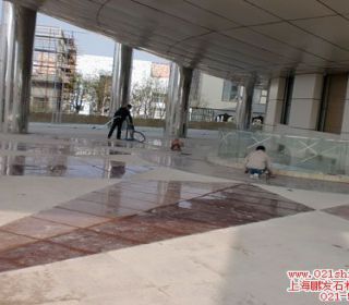 上海石材翻新处理，石材结晶